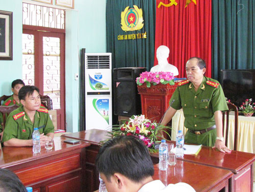 Khoa Nghiệp vụ Cảnh sát vũ trang tổ chức cho sinh viên chuyên ngành đi thực tế tại Bắc Giang